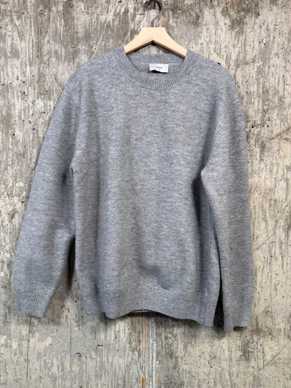 LOGAN Men's Crewneck Pullover Sweater Size L in Gray
